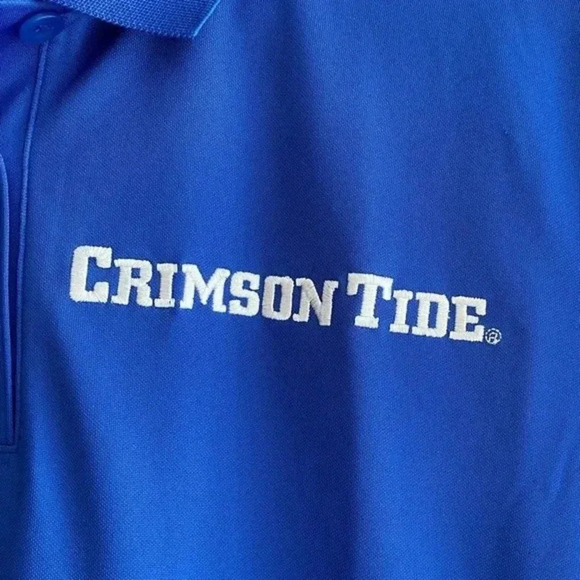 Nike Dri-Fit Blue and White Alabama Crimson Tide Polo Shirt, Women’s Medium - Picture 13 of 15